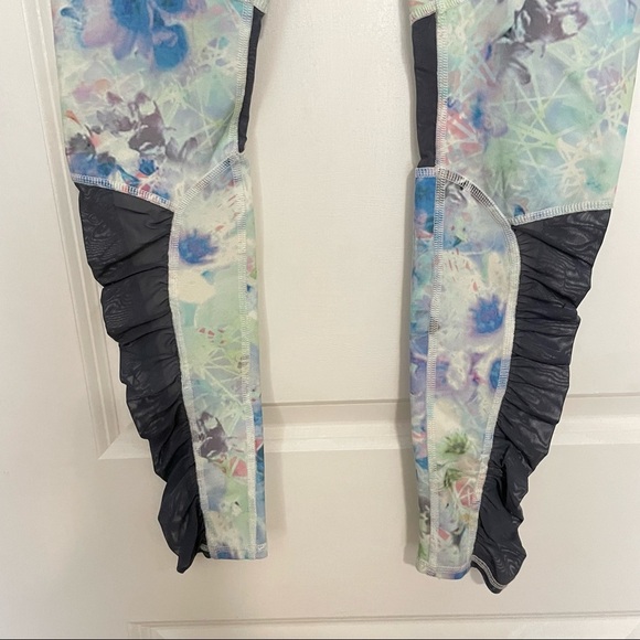 Alo Yoga Alo Runway Yoga Leggings Floral Glo/Ombre Blue Mesh S Small - Picture 8 of 9